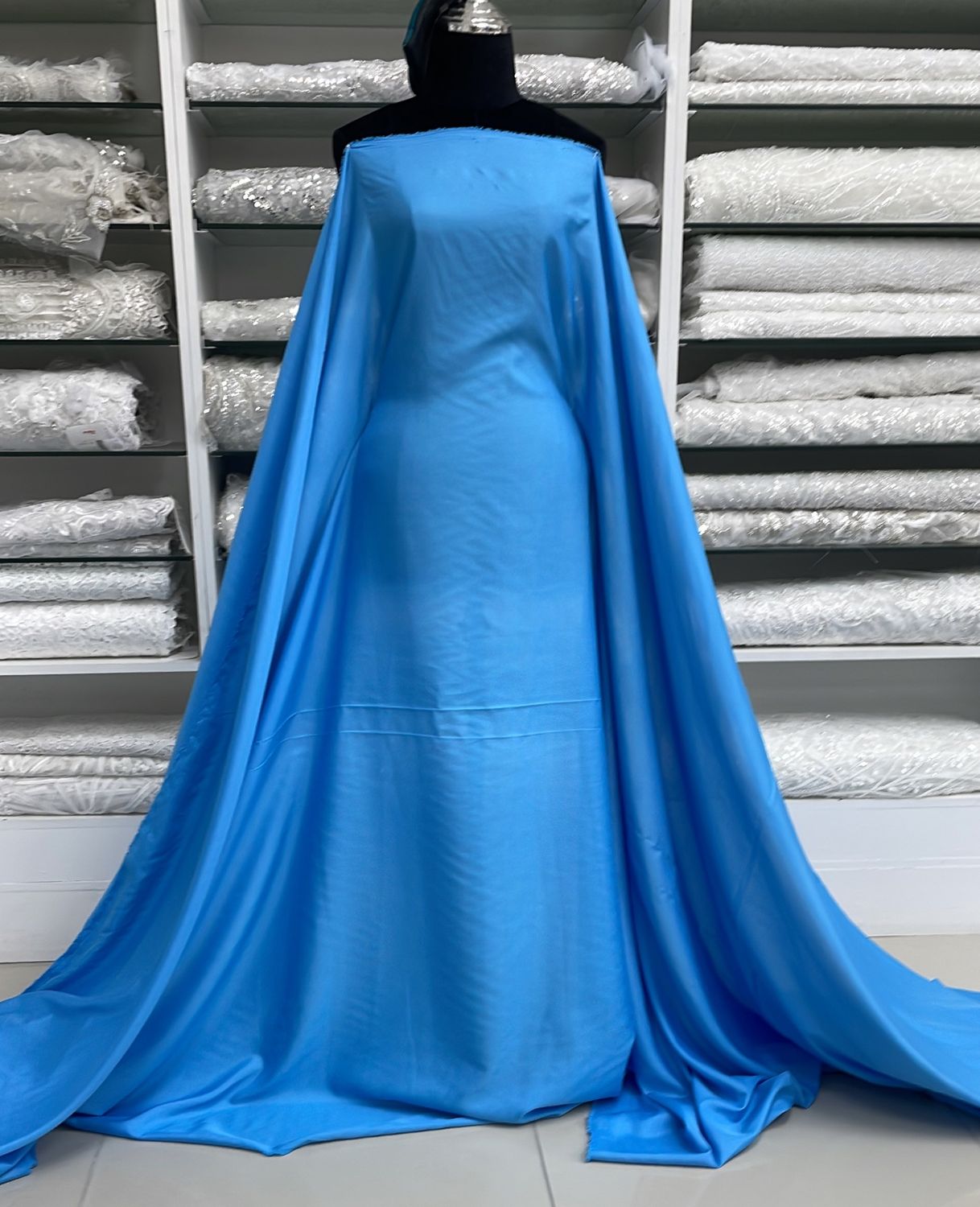 [ 000000088 ] Lining Pongee/150/5g/OCEAN BLUE per Meter