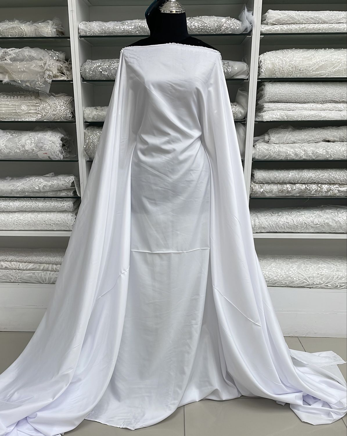 [ 24917 ] Pongee Lining Indo - 150 - White 01 per Meter