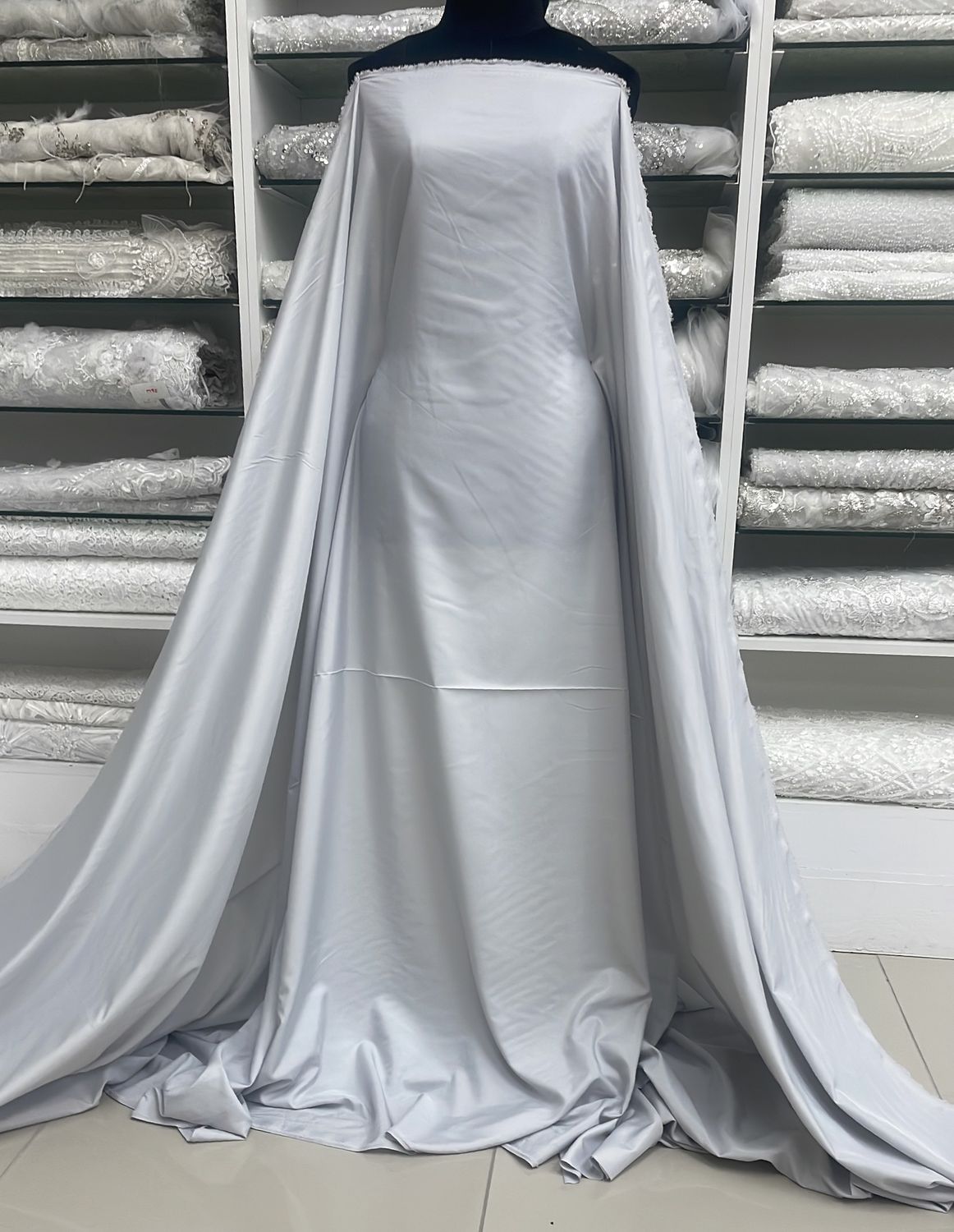 [ 24924 ] Pongee Lining Indo - 150 - Silver 14 per Meter
