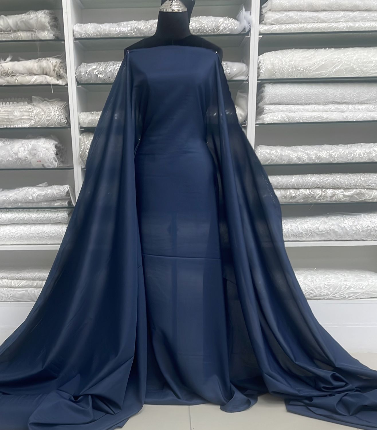 [ 21845 ] Lining Pongee Indonesian/150/5g/NAVY per Meter