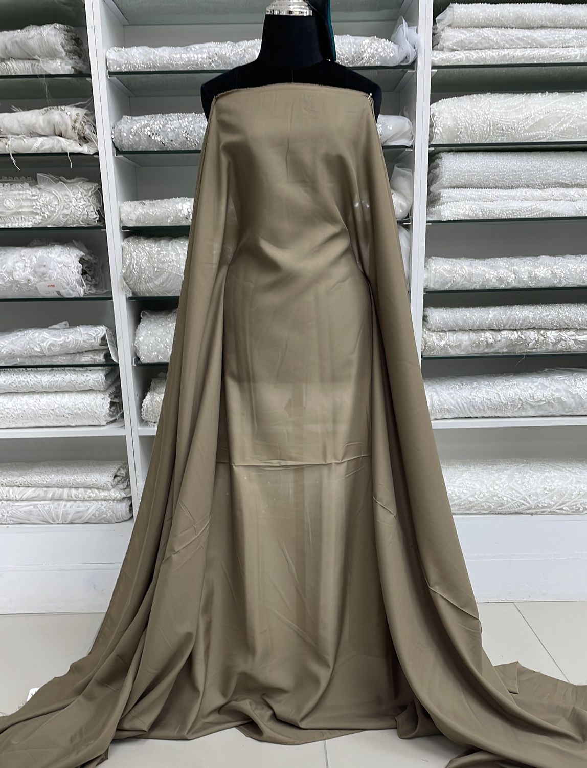 [ LPY-KS-9086-103 ] Lining Pongee 150 Khaki Brown per Meter