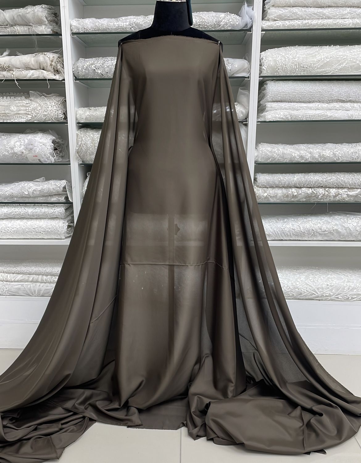 [ LPY-KS-TR062-25 ] Lining Pongee 150w Dk brown per Meter