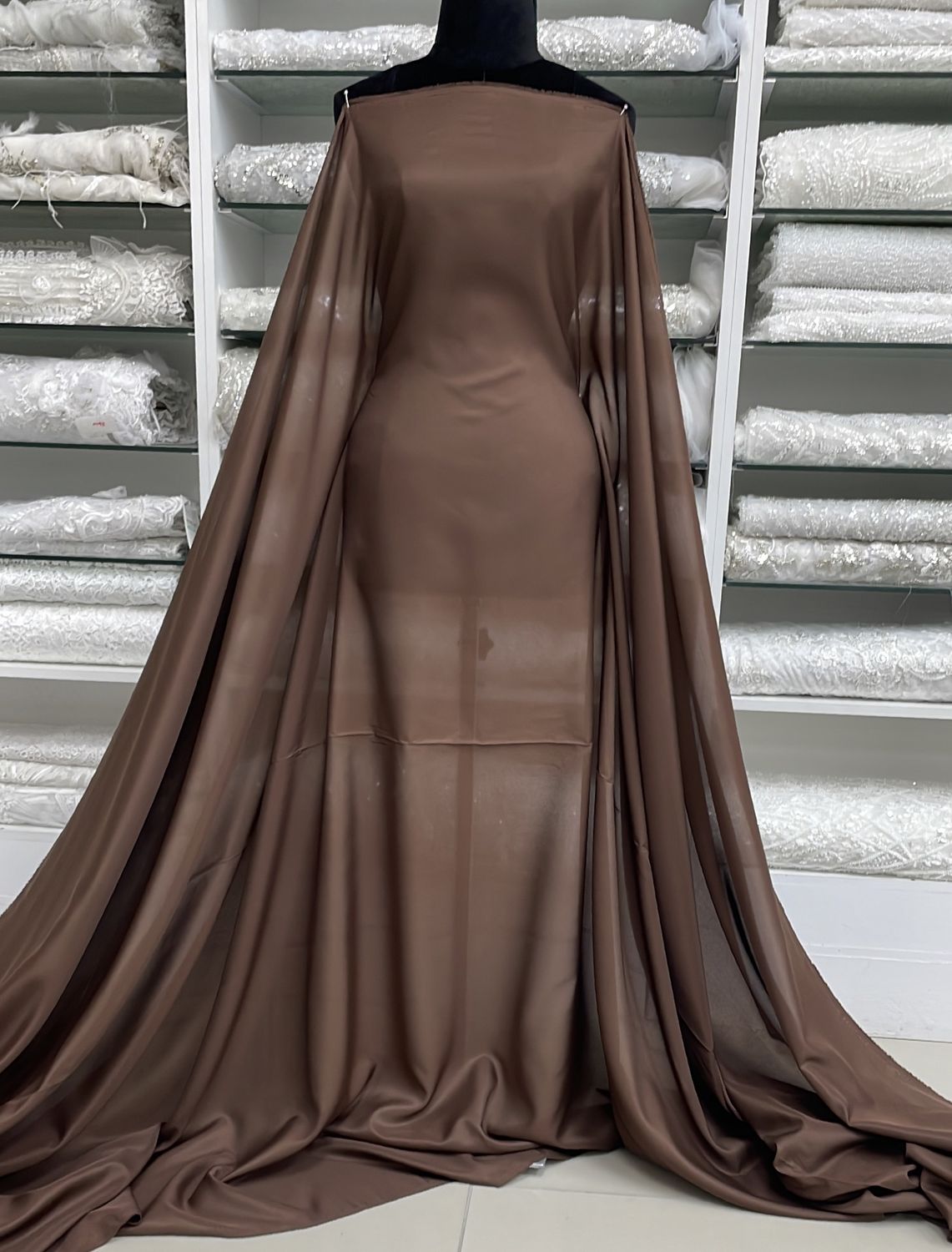 [ 18819 ] Lining Pongee/150/120g/Chocolate per Meter