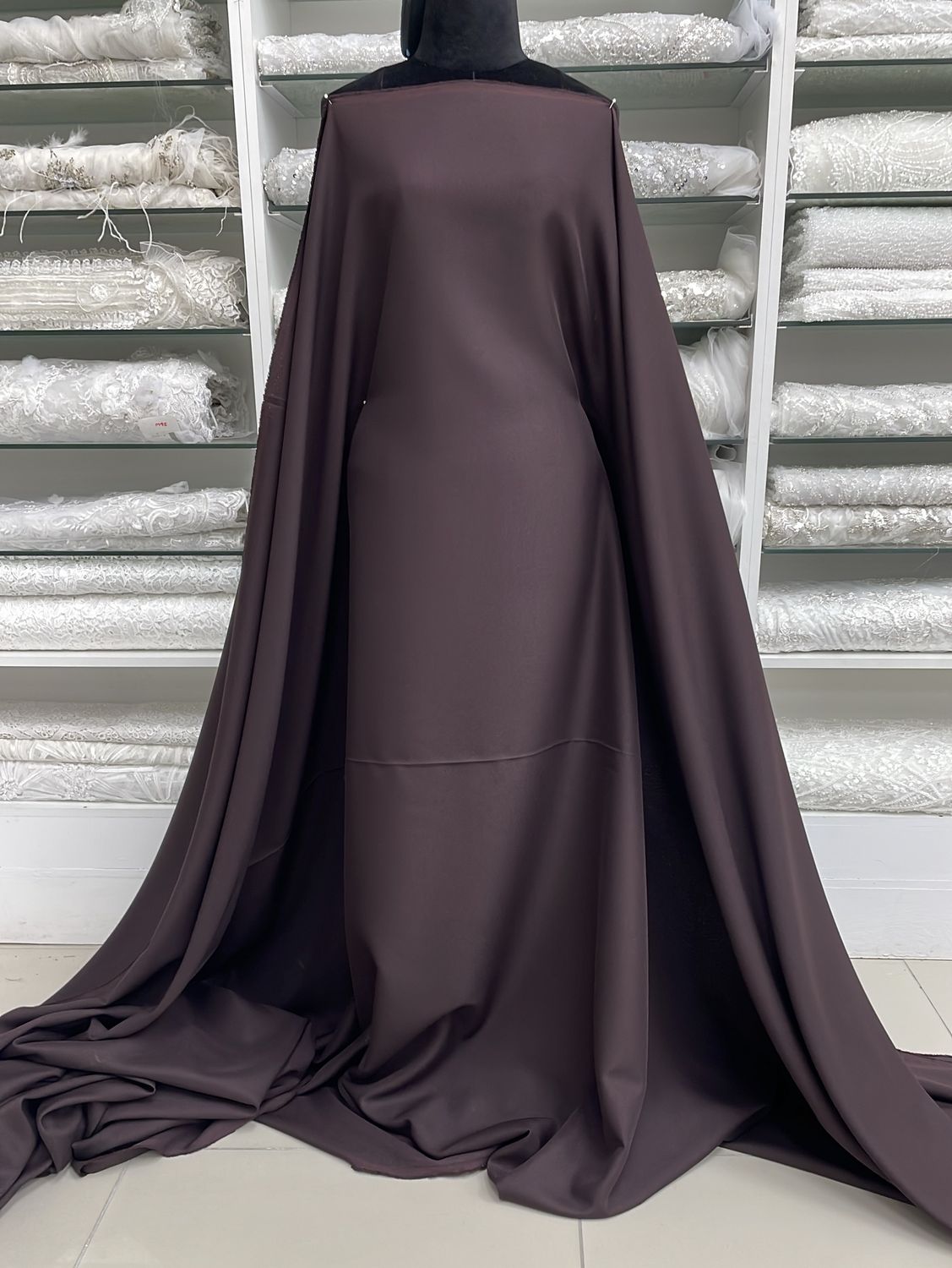 [ GA-MI-74821-394 ] Italian Gaberdine Resting Aubergine per Meter