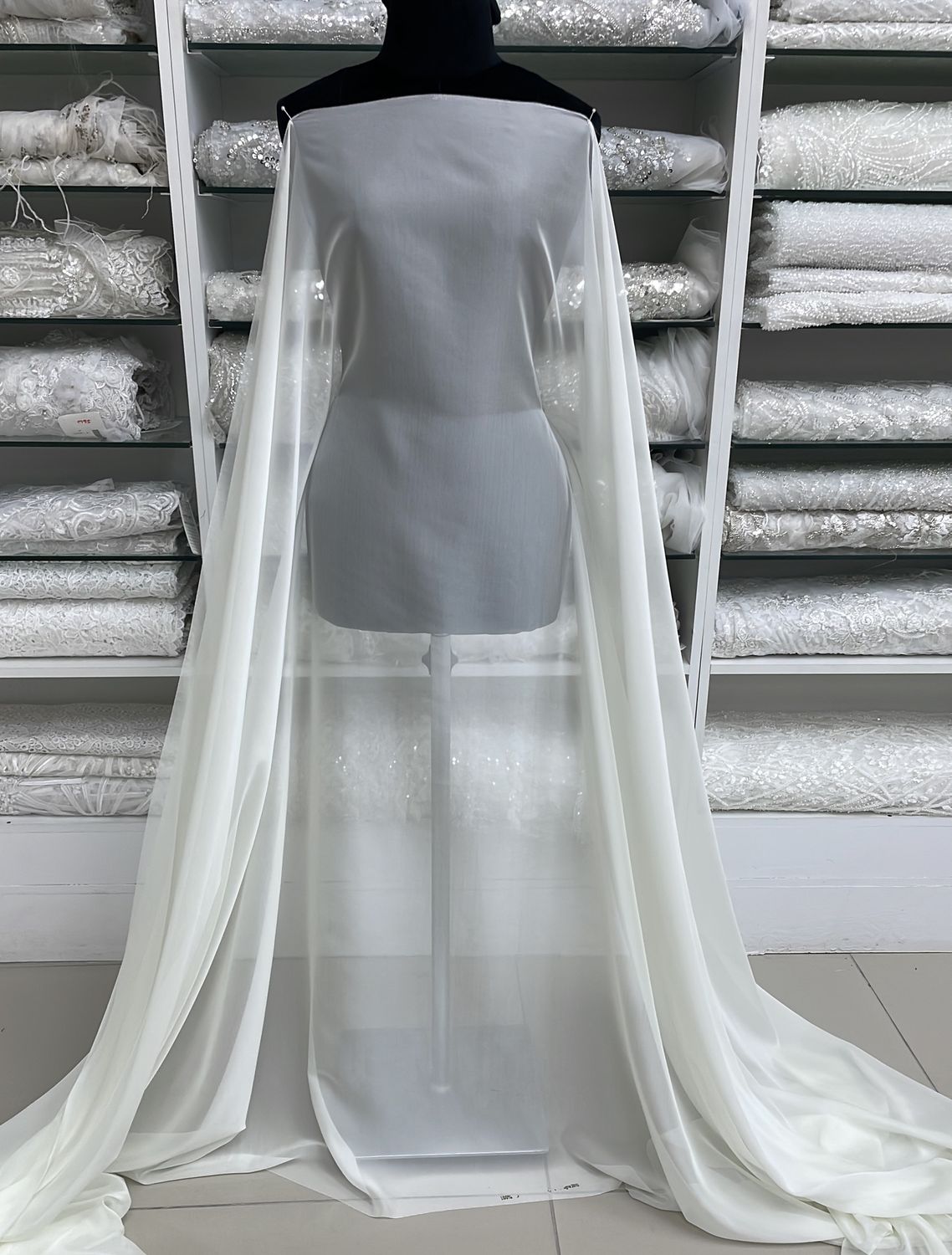 [ CHS-JNJ-1504-53 ] Silky Chiffon 145-IVORY per Meter
