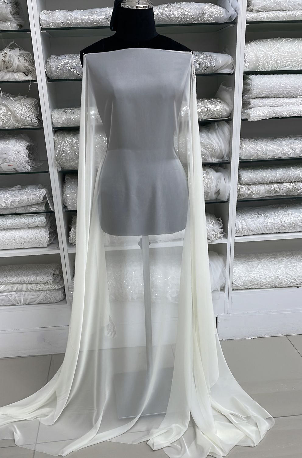Chiffon [ 24207 ] Silky Chiffon 30D PlnDyed-53-150-53-Cream per Meter