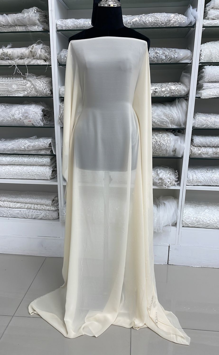 [ 000000267 ] Chiffon Dream Angel Plain Dyed-RO/150cm/5g/Butter per Meter