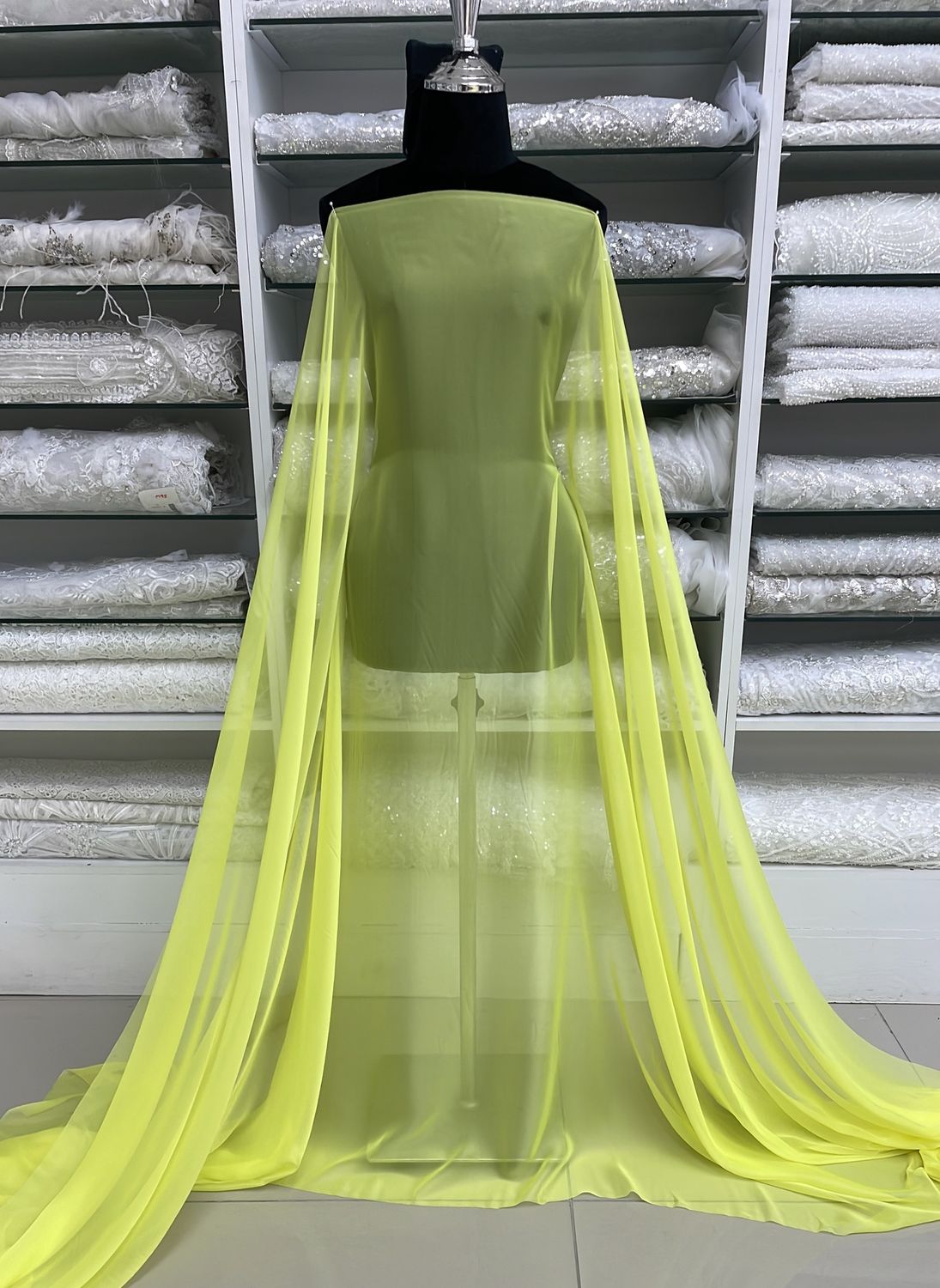 [ CHS-JNJ12A-30 ] Chiffon Silky - 150w - Lime per Meter