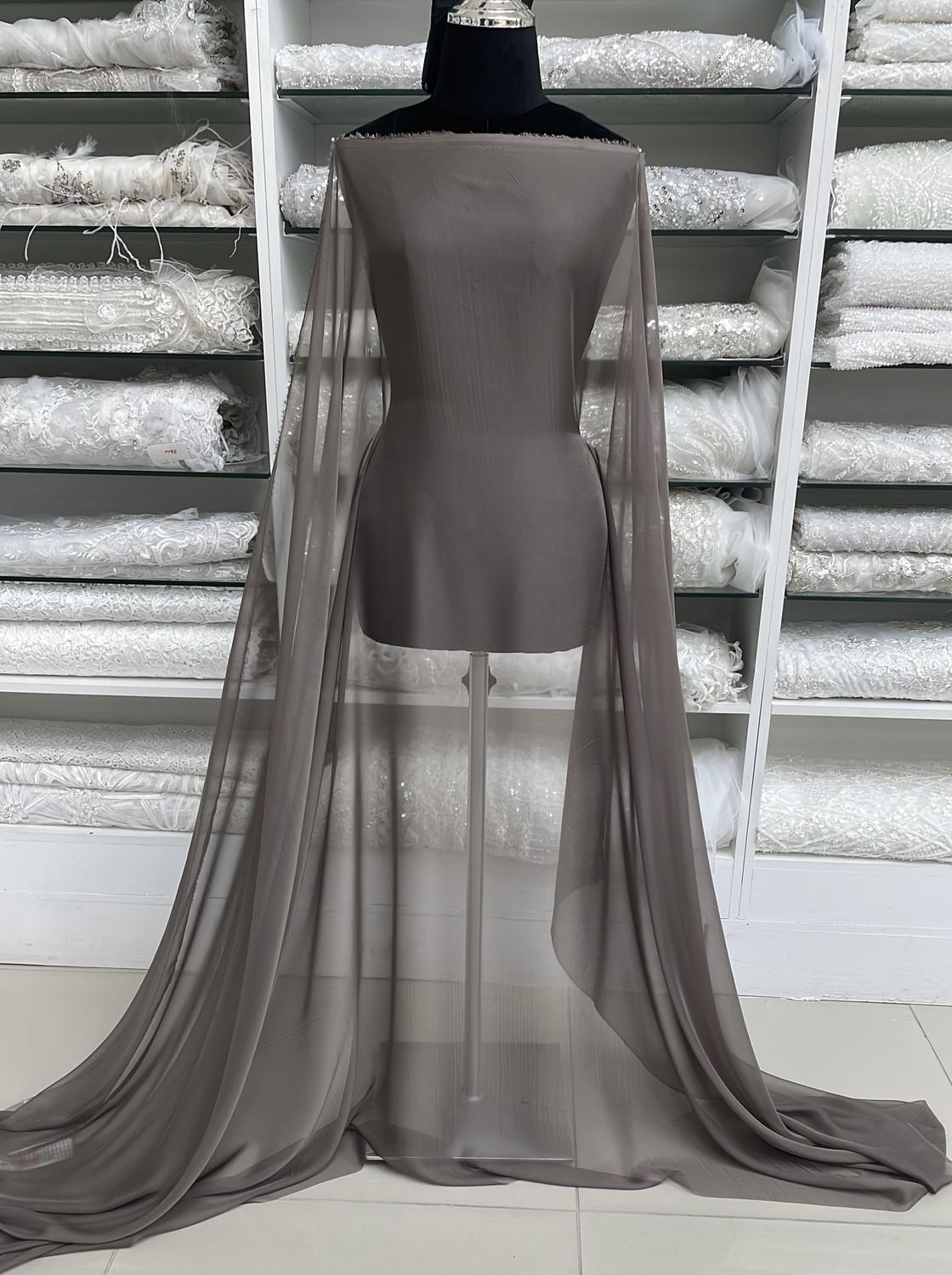 Chiffon [ 24203 ] Silky Chiffon 30D PlnDyed-31-150-31-Taupe per Meter