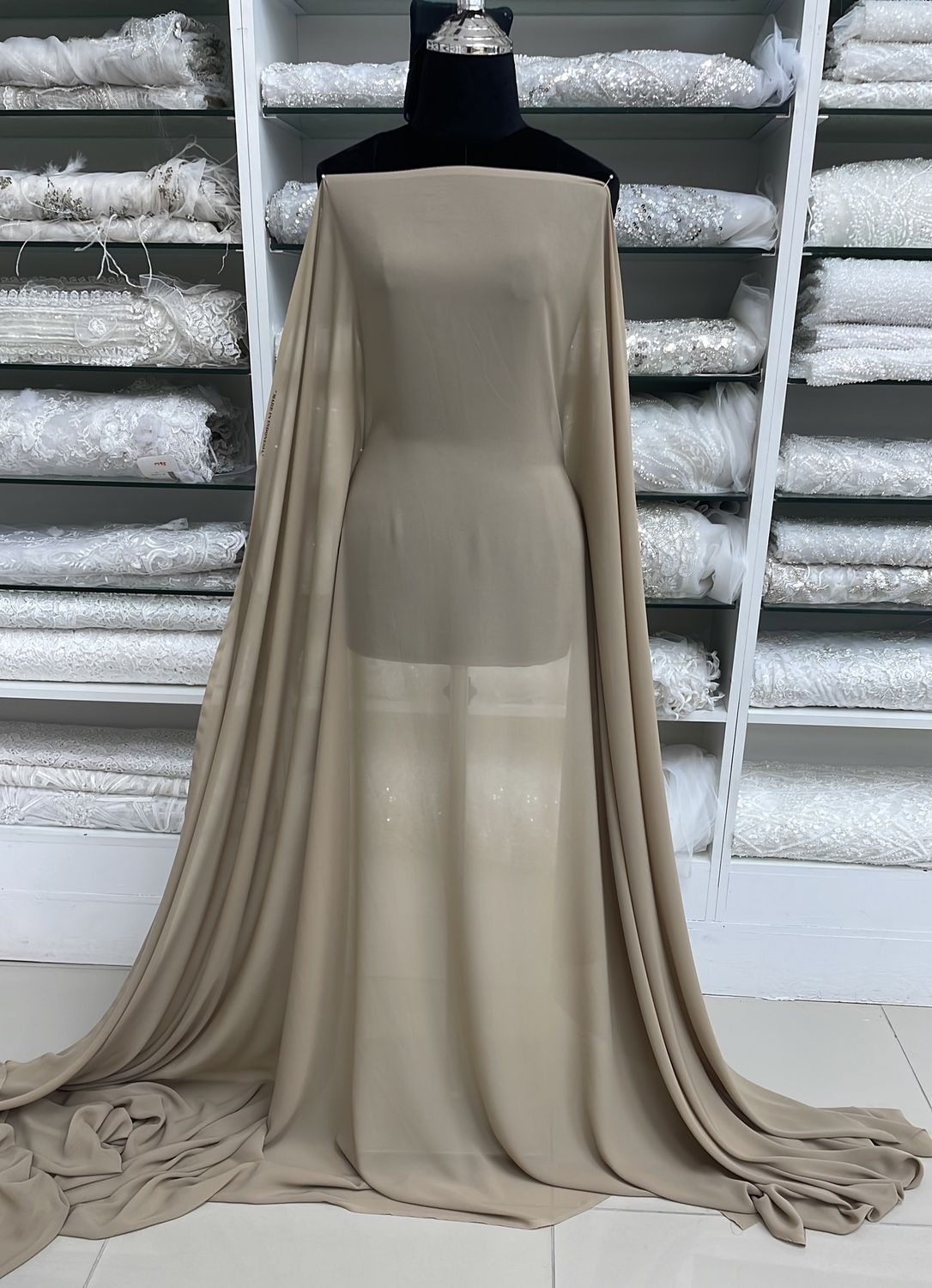 [ 000000259 ] Chiffon Dream Angel Plain Dyed-RO/150cm/5g/Sand per Meter