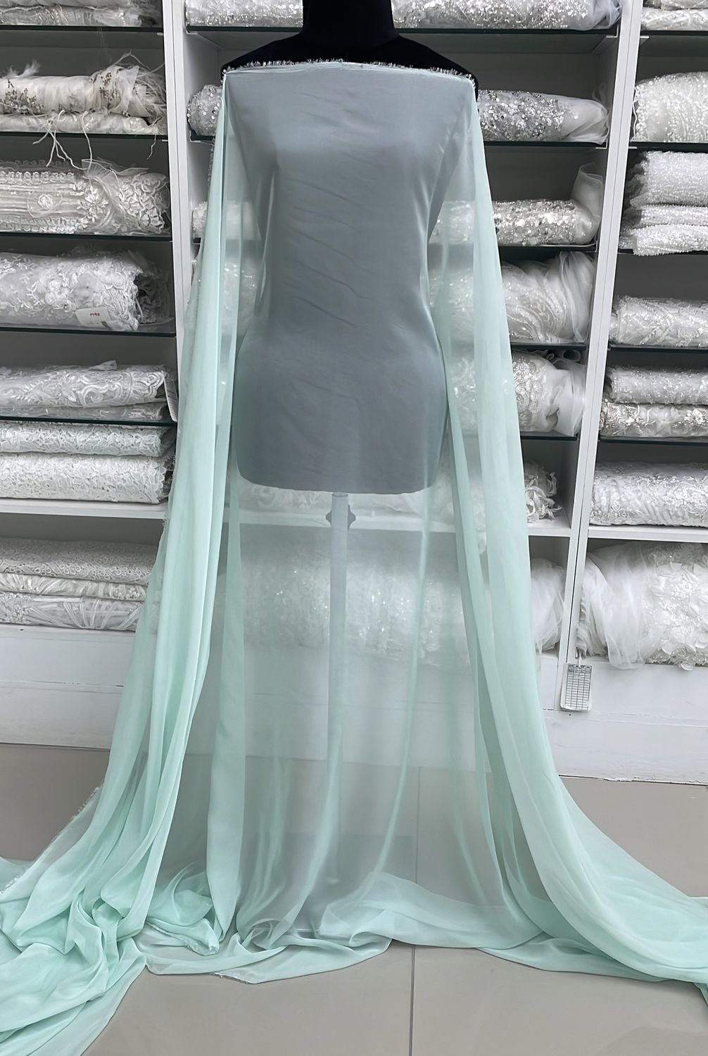 Chiffon [ 21304 ] Chiffon Plain Dyed -30D/150/5g/MINT per Meter