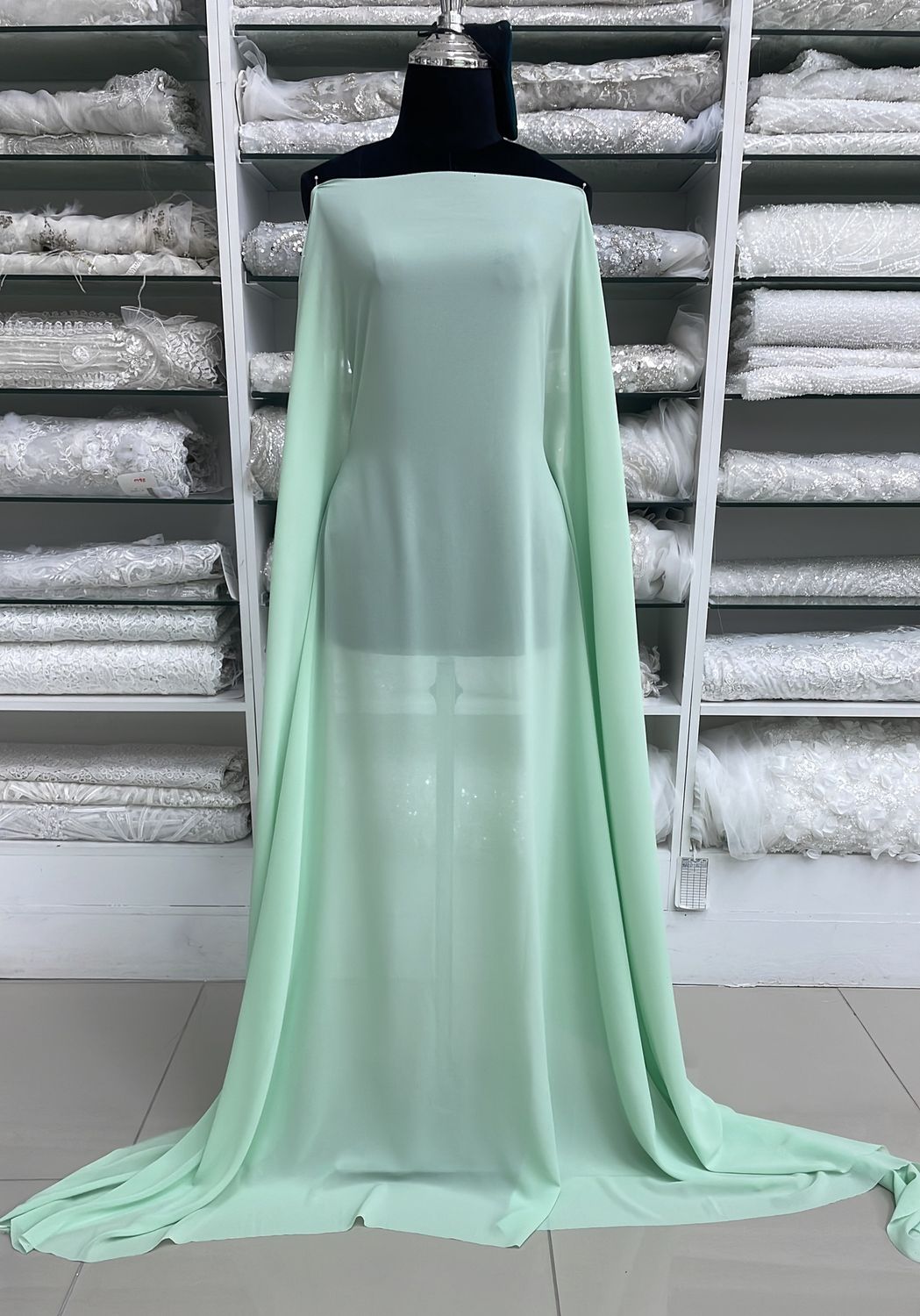 [ GED-LO-RLT10-30 ] GeorgetteDELUX-150cm-MINT per Meter