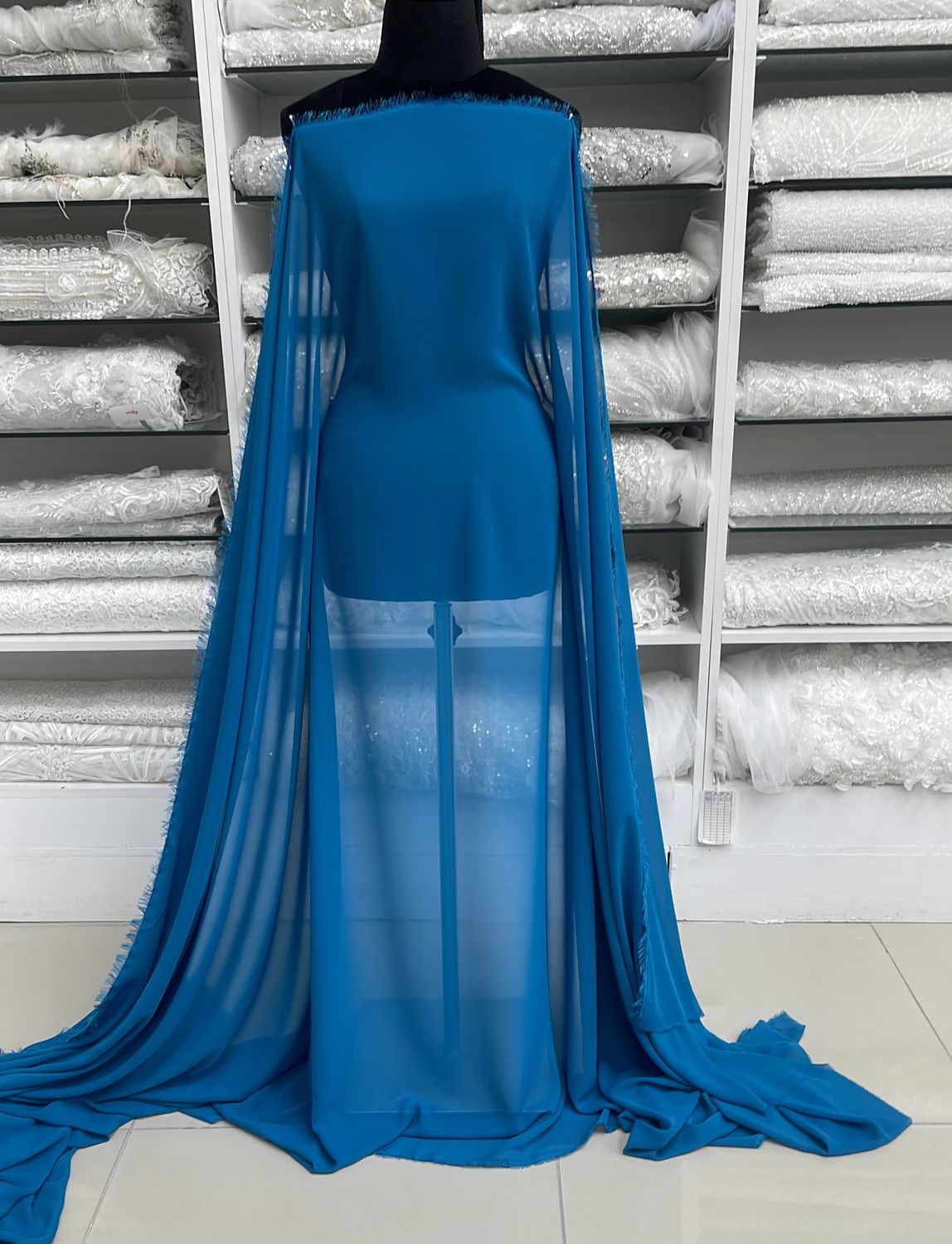 Chiffon [ CHM-PB-A0758-22 ] Chiffon Multi 150W Teal per Meter