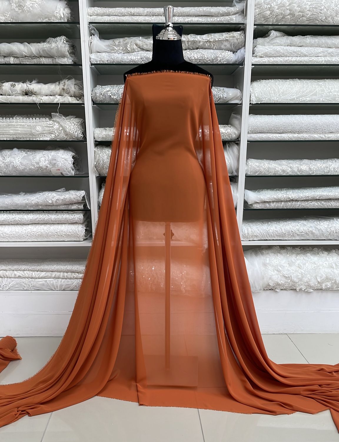 Chiffon [ CHM-PB-A0758-50 ] Chiffon Multi 150W Orange per Meter