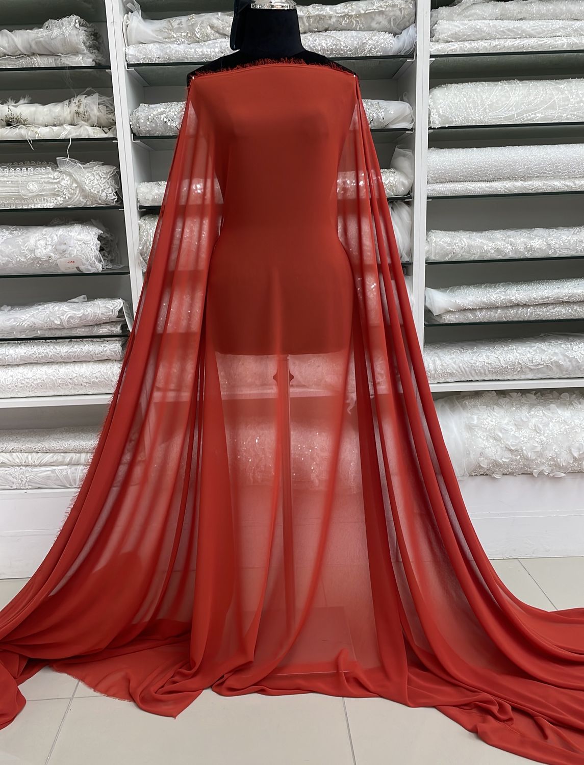 [ GEVO-PU-21 ] GEORGETTE VO 150CM - BURNT ORANGE per Meter