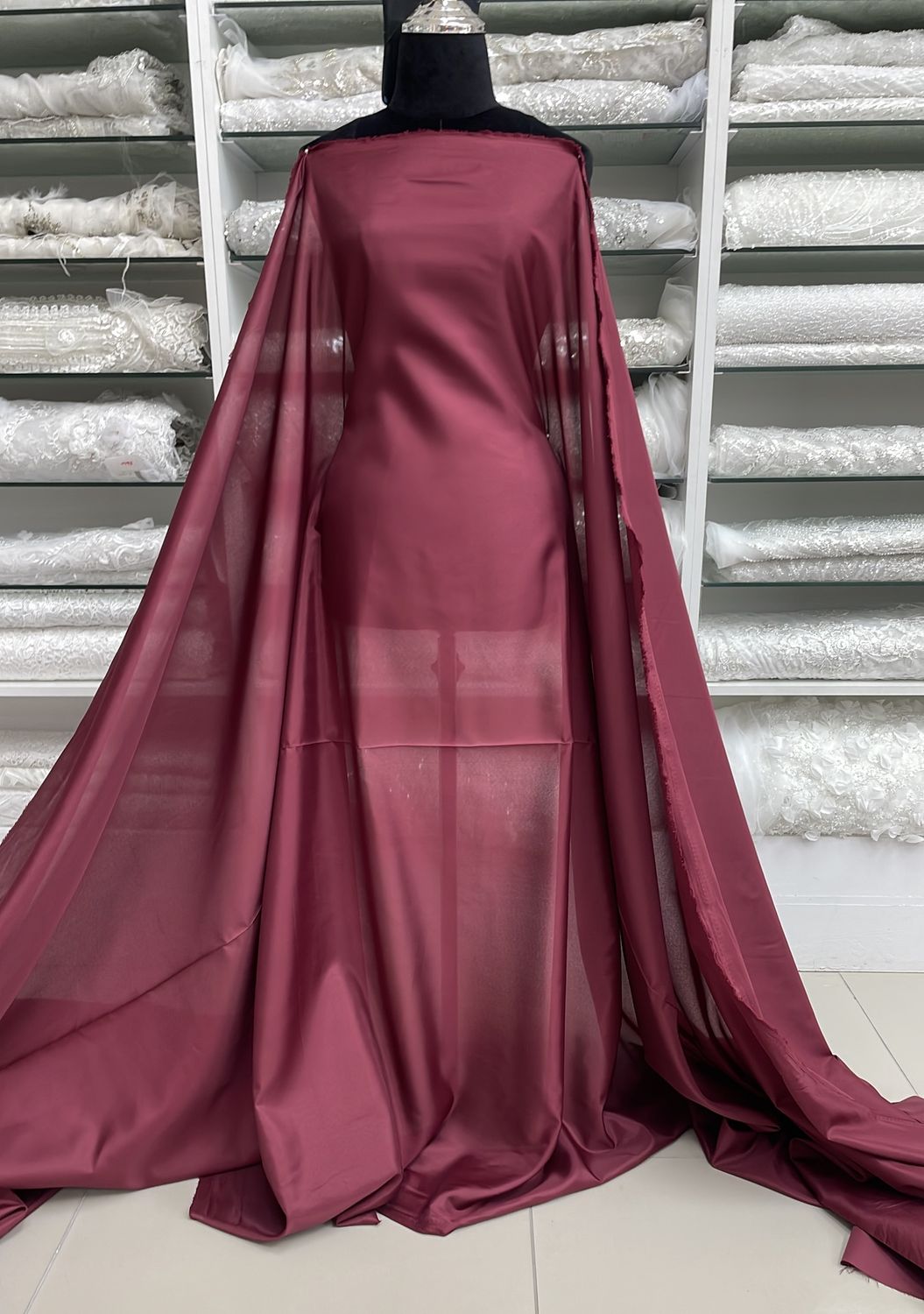 Pongee Lining-(per m)-150-01-Wine