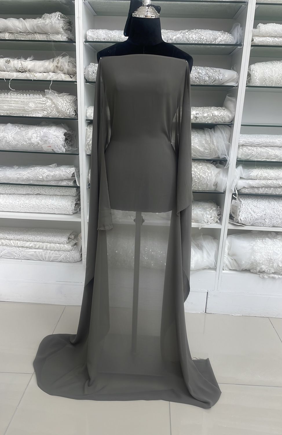 [ 000000257 ] Chiffon Dream Angel Plain Dyed-RO/150cm/5g/Char per Meter