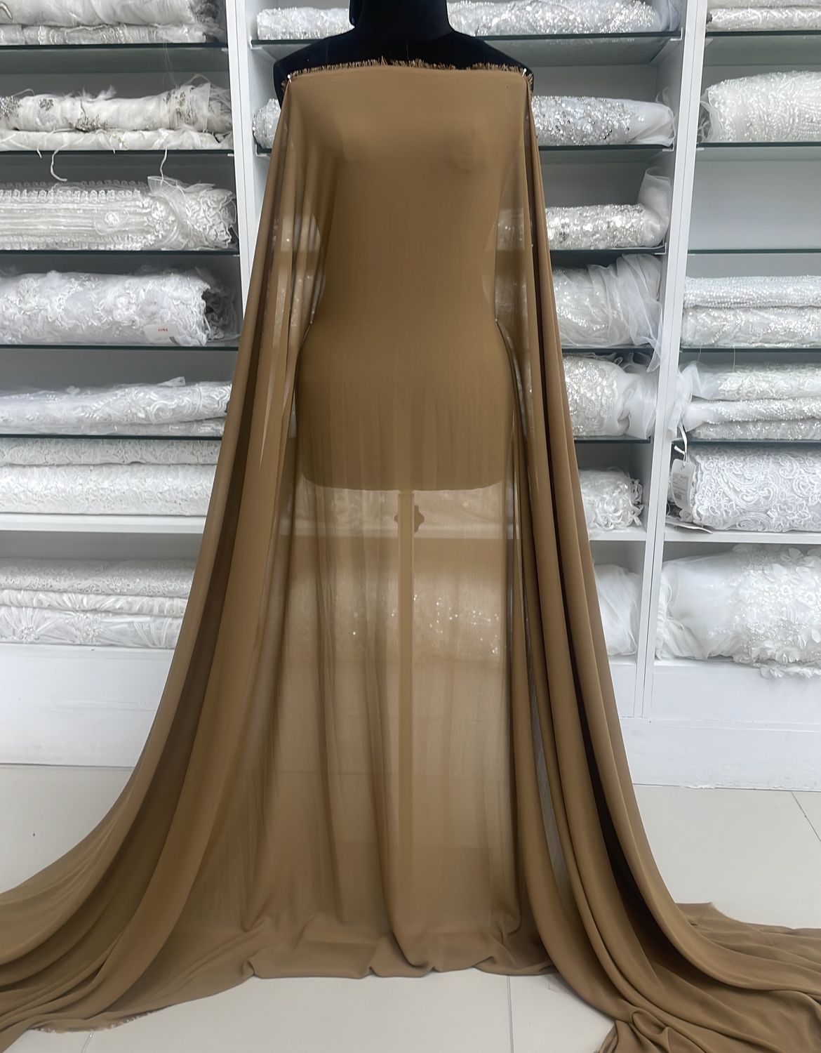 [ GD-G12A115-20 ] DOUBLE GEORGETTE 150CM-Bronze per Meter