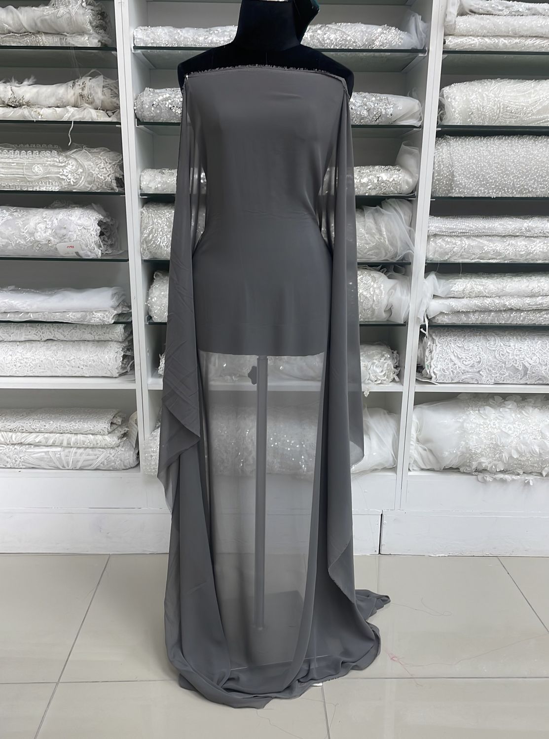Chiffon Chiffon [ 21306 ] Chiffon Plain Dyed -30D/150/5g/KHAKI per Meter