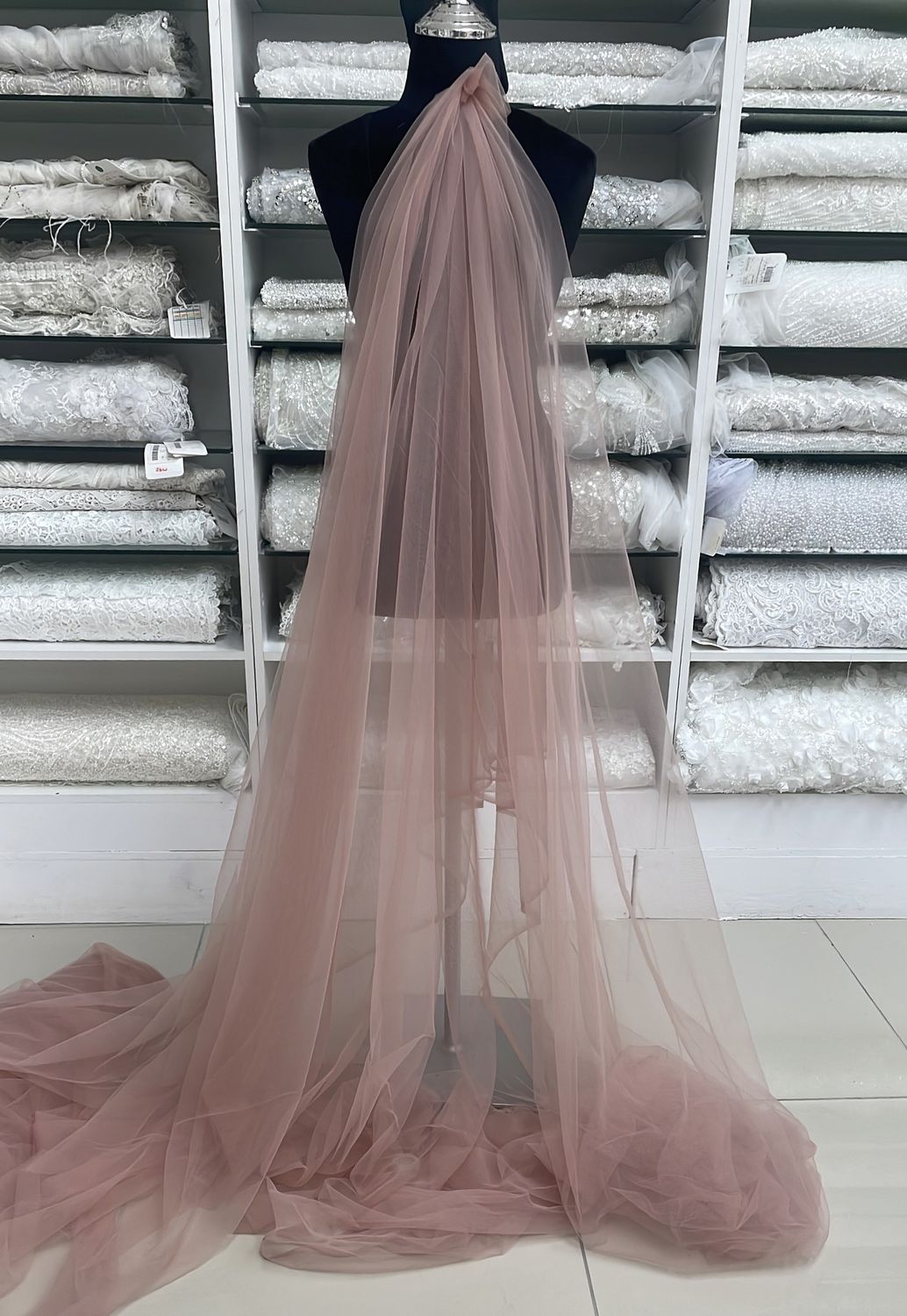Dull Tulle (3m wide)-(per m)-300-1-Ash Rose