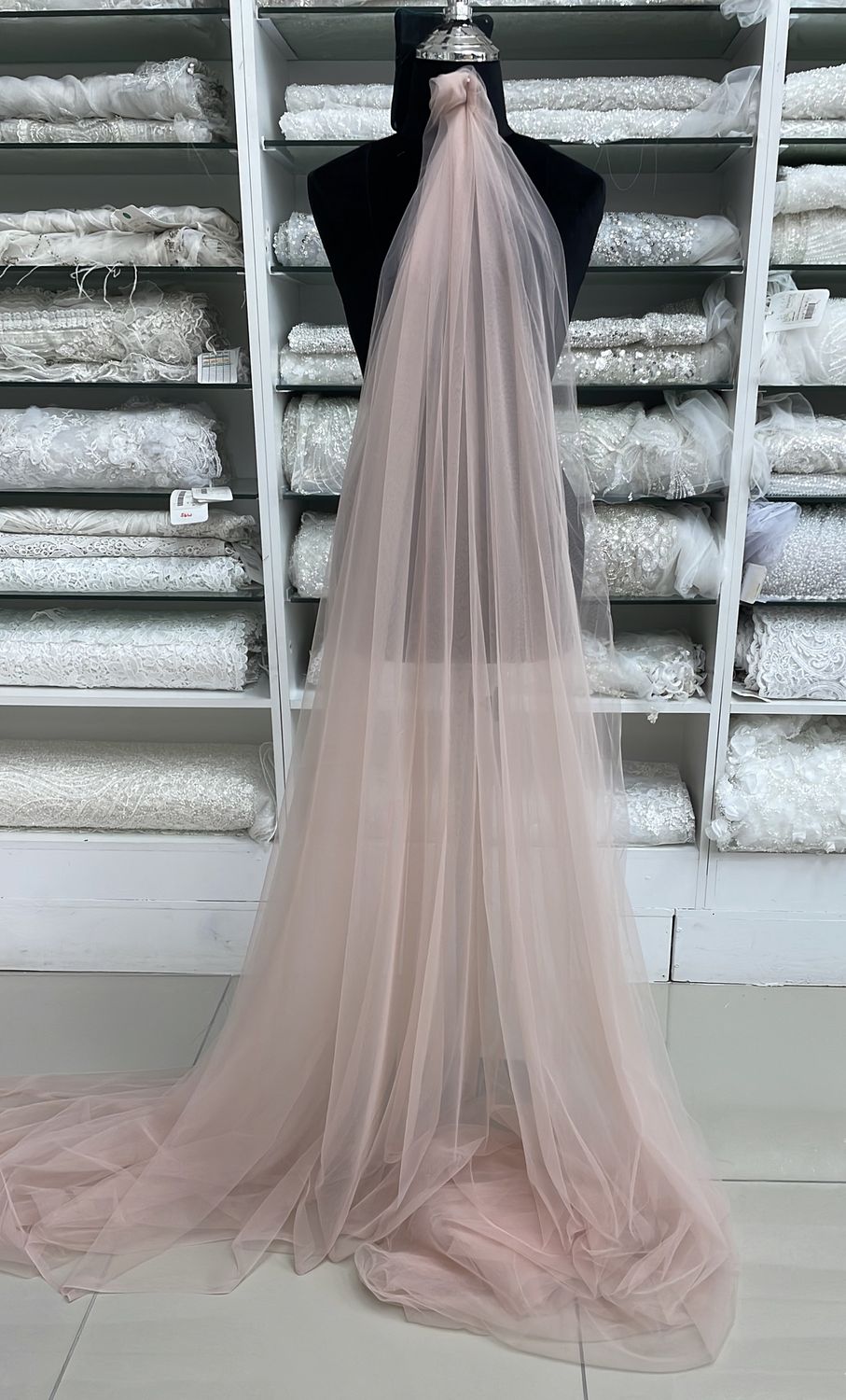 Dull Tulle (3m wide)-(per m)-300-2-Blush