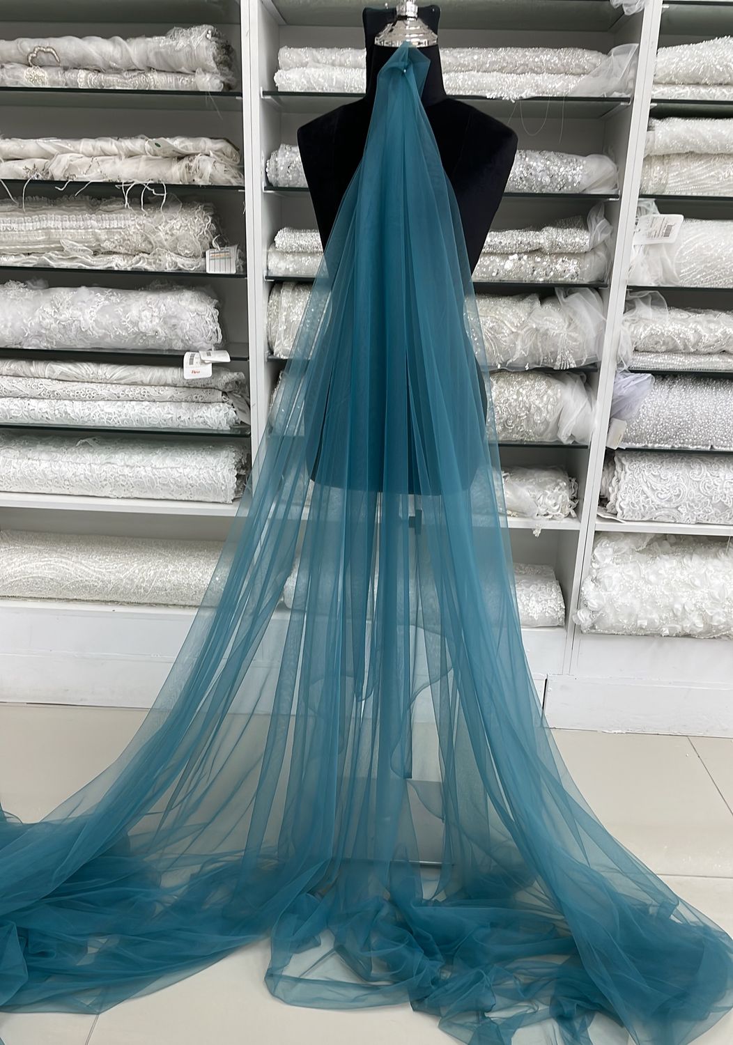 Dull Tulle (3m wide)-(per m)-300-11-Pacific Green