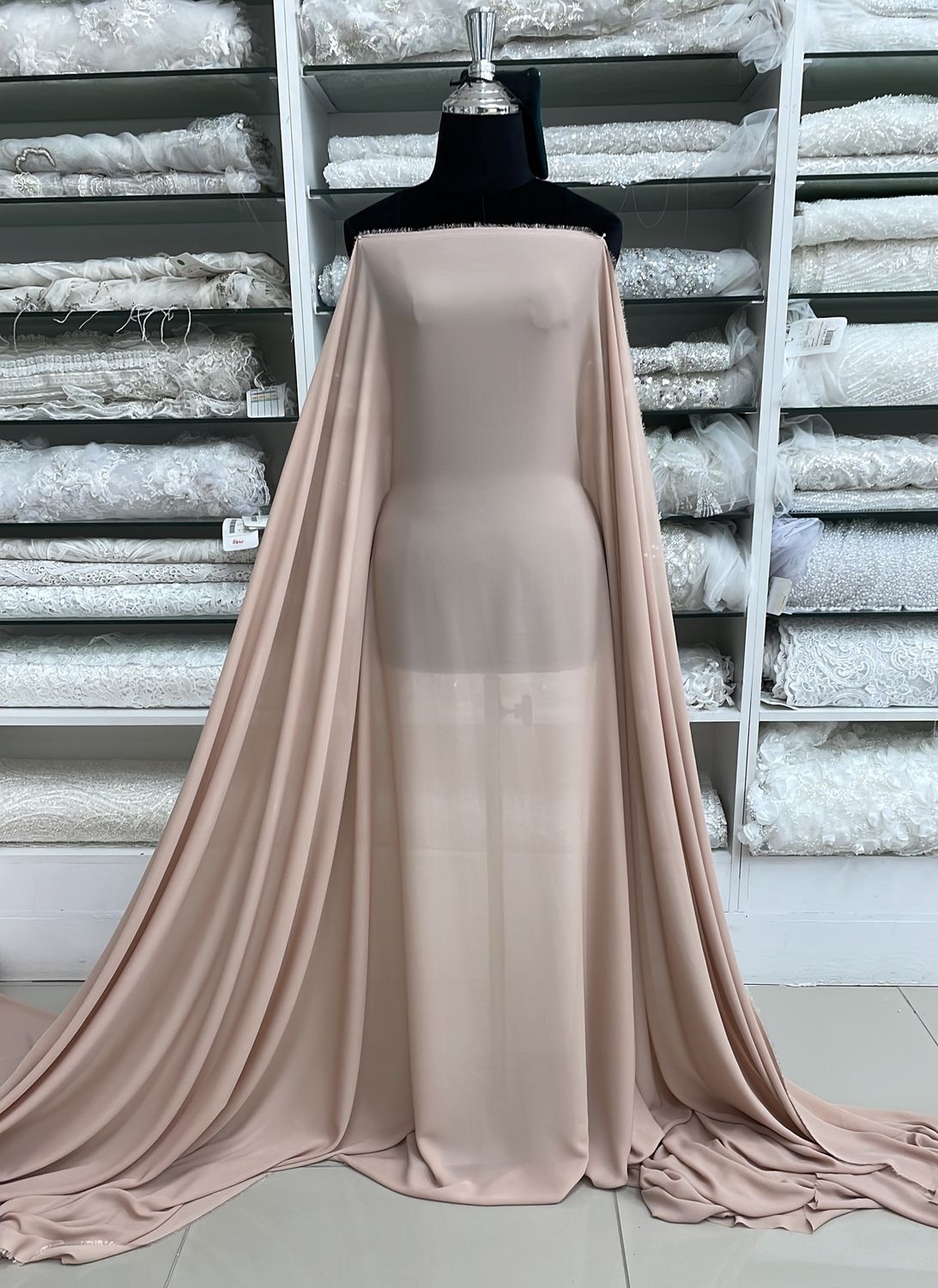 Milk Georgette-(per m)-150-04-Dark Nude