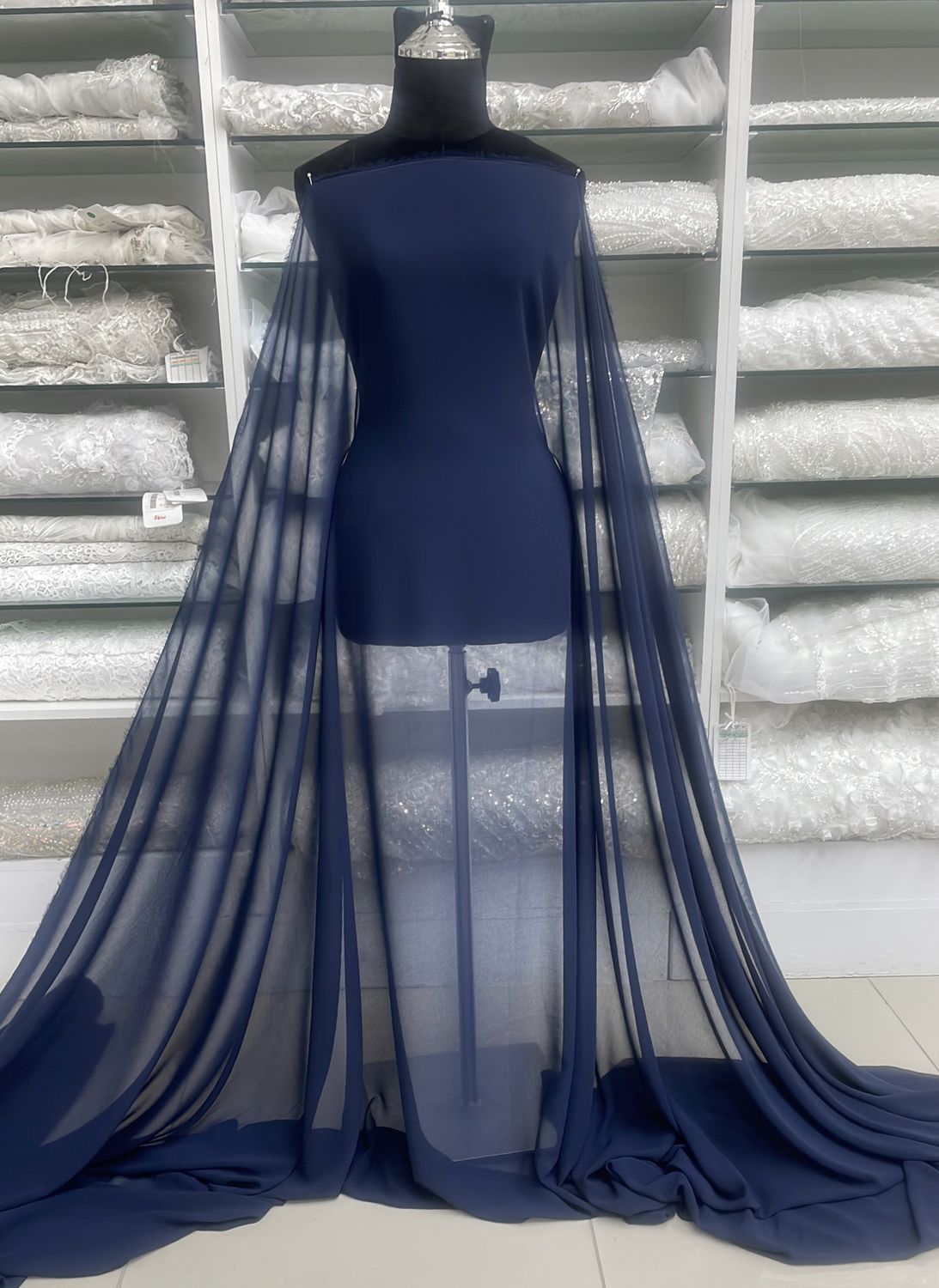 Italian Chiffon-(per m)-150-05-Ink