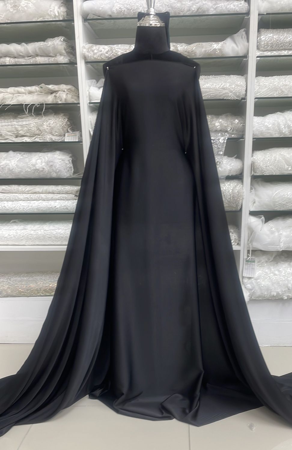 Galliano Satin-(per m)-150-01-Black