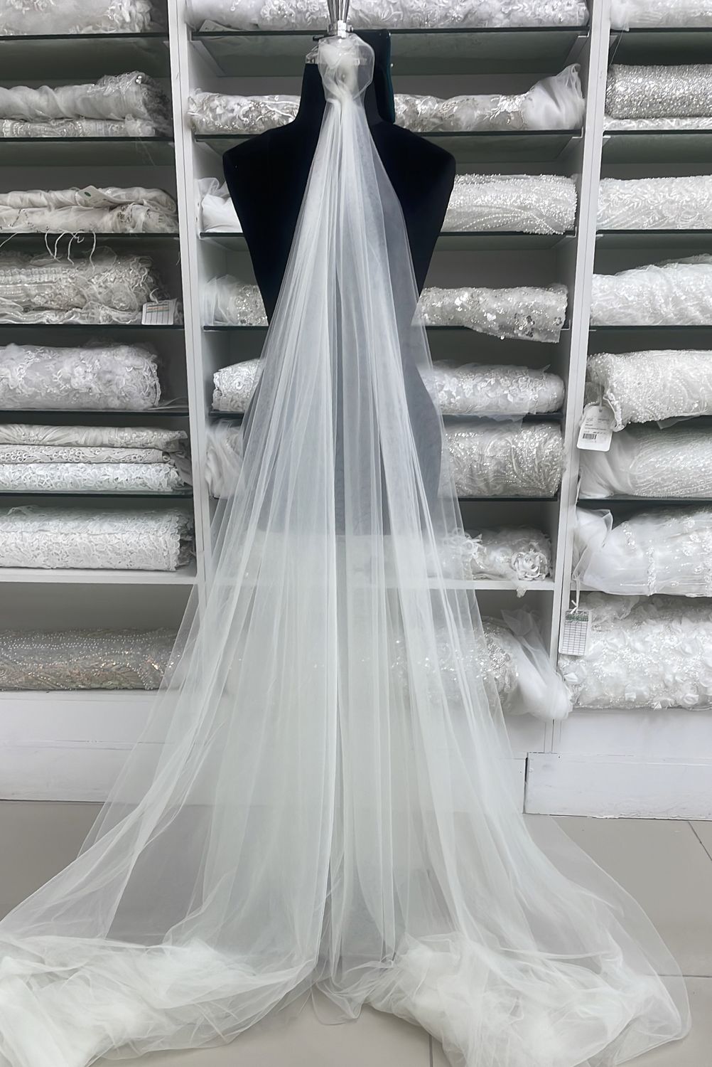 [ 19627 ] Plain Veiling Non Sparkle-A1253F/3M/IVORY per Meter