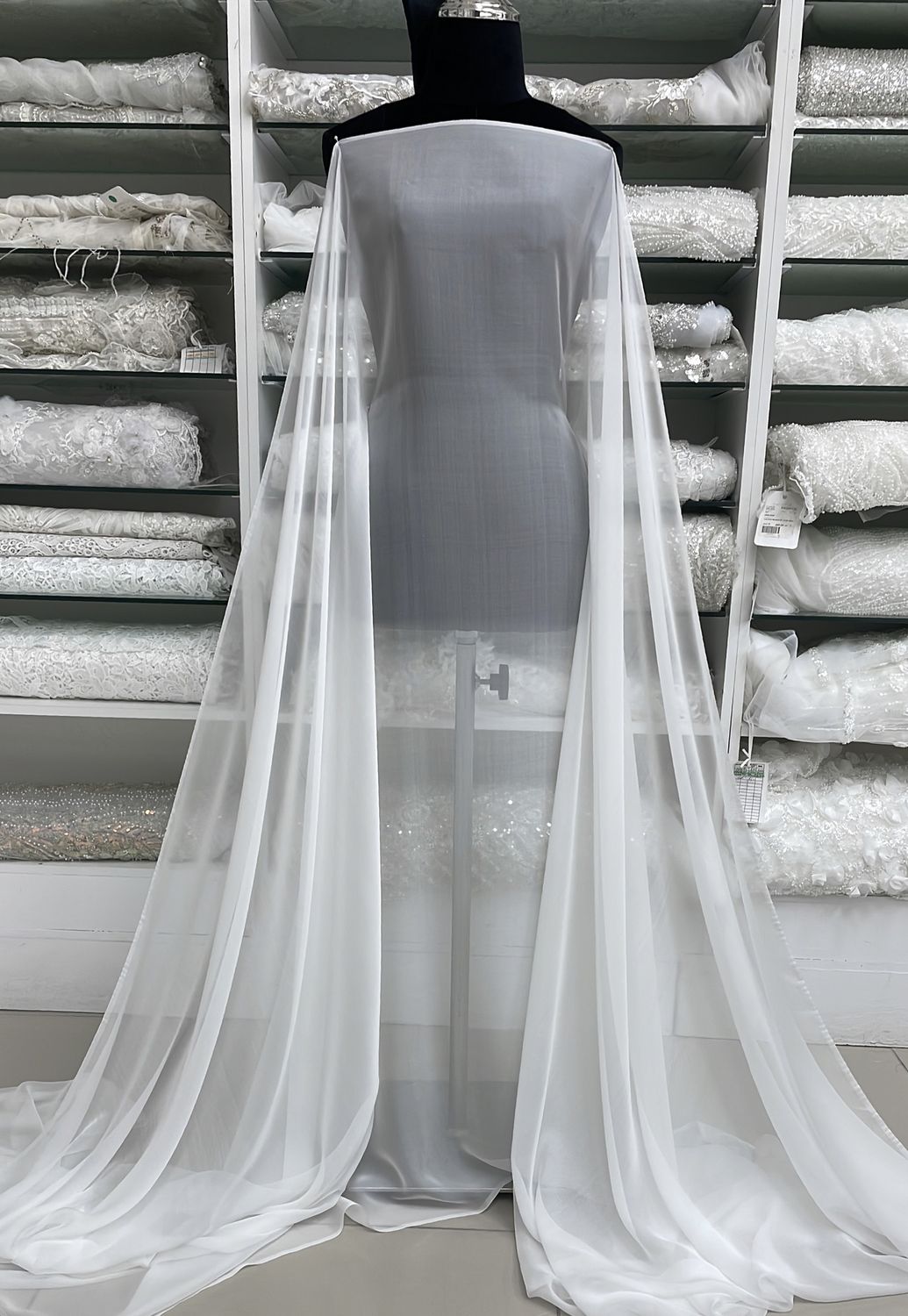 Silk Pure Silk Chiffon Smooth-per m-150-2-Ivory