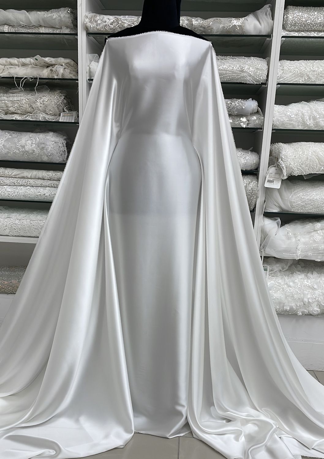 Silk Satin Non Stretch-per m-150-1-White