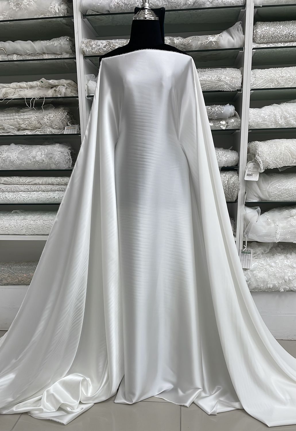 Silk Satin Stretch-per m-150-2-White