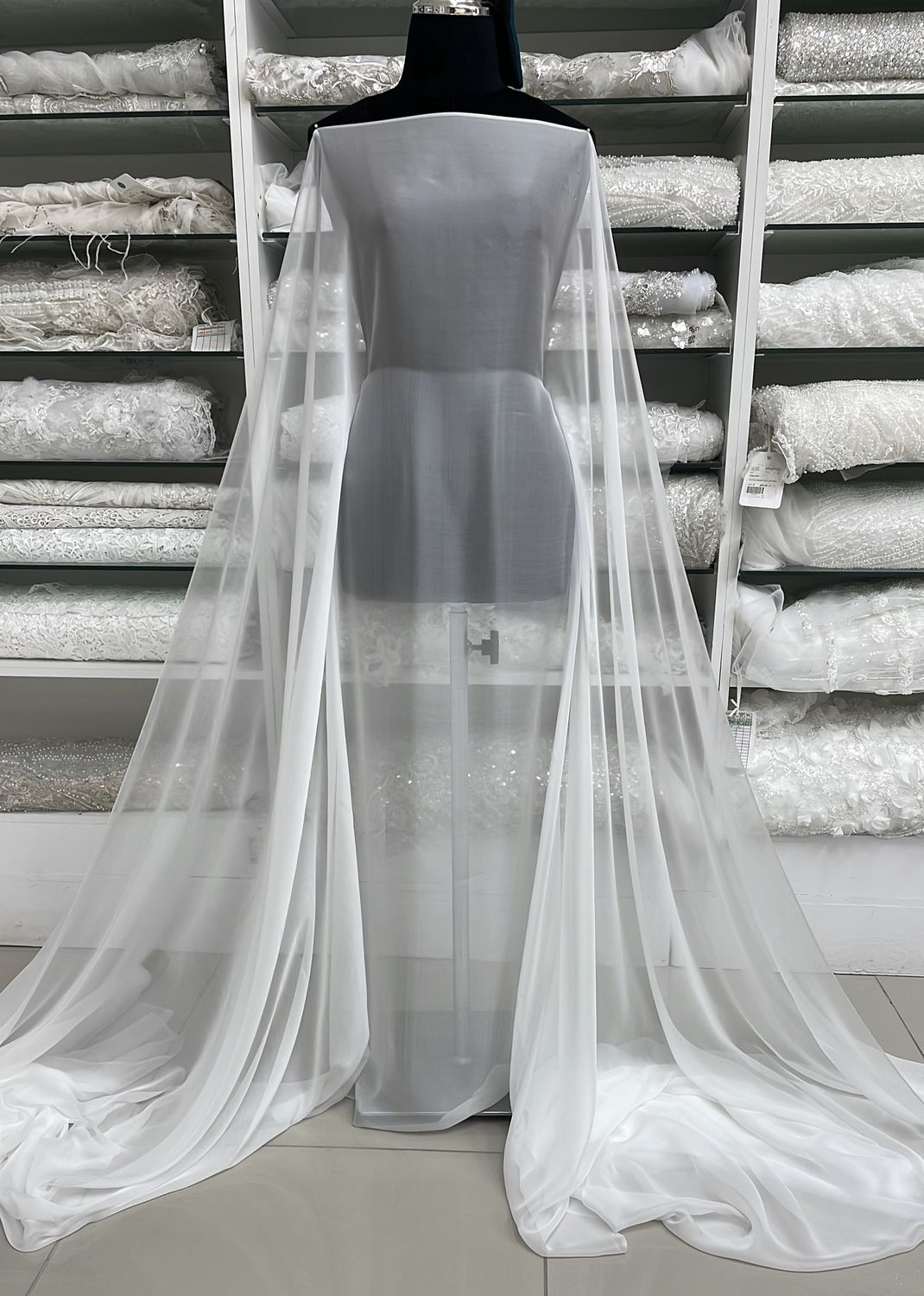 Silk Pure Silk Chiffon Smooth-per m-150-1-White