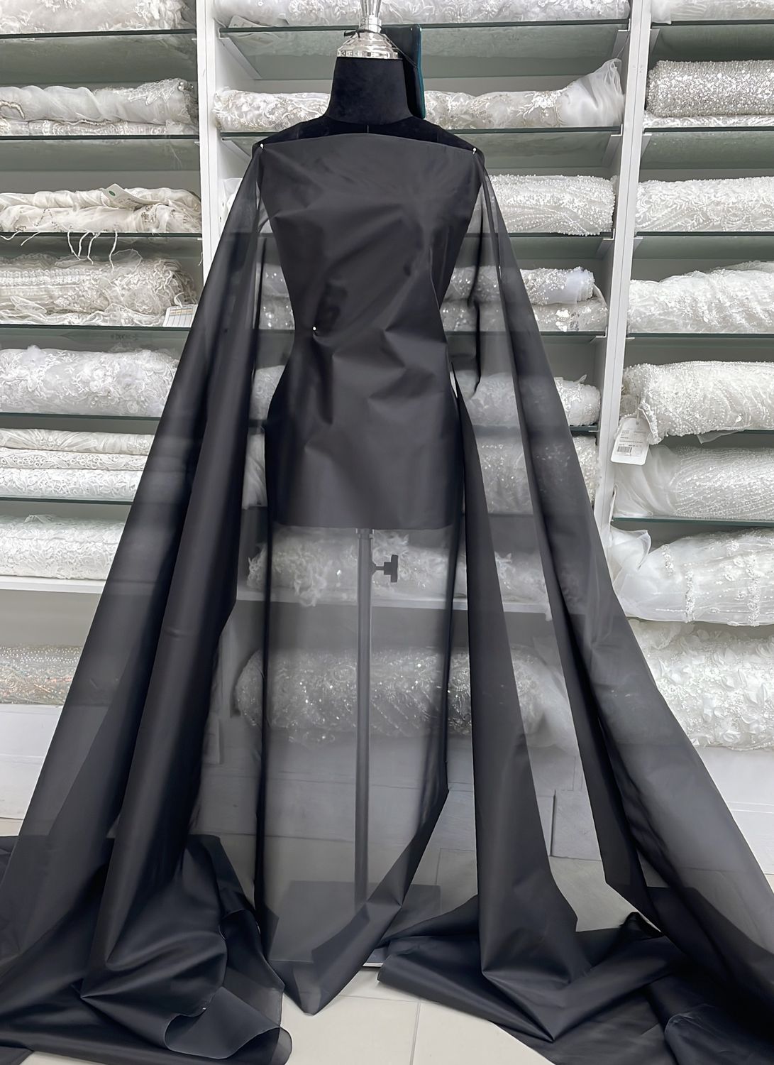 Silk Organza-per m-150-3-Black