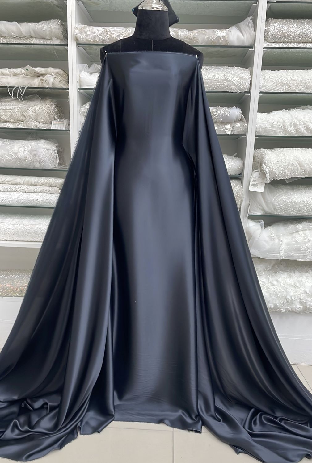 Silk Satin Non Stretch-per m-150-3-Black
