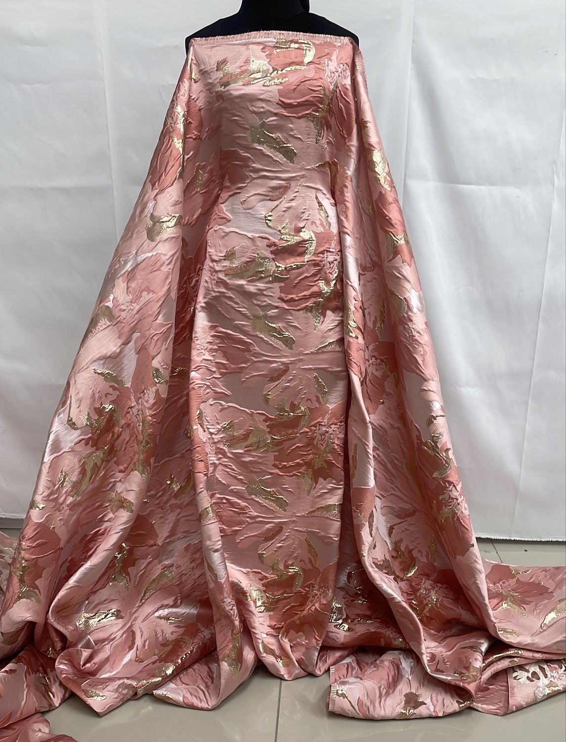 Dress Fabric Brocade-per m-150-05-Salmon