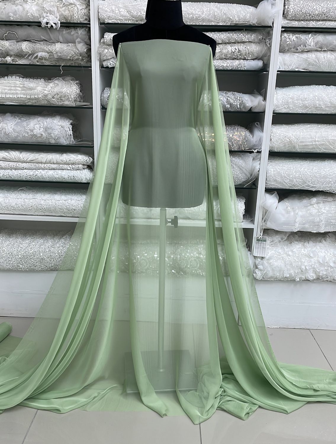 Chiffon 30D Silky Chiffon-per m-150-109-Mint