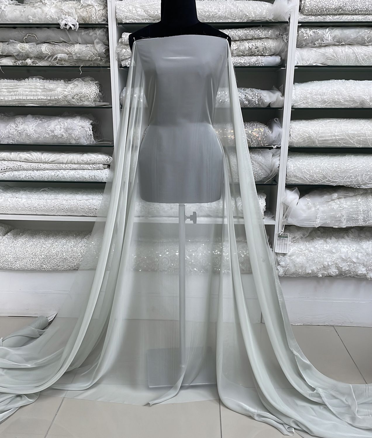 Chiffon 30D Silky Chiffon-per m-150-16-Light Sage