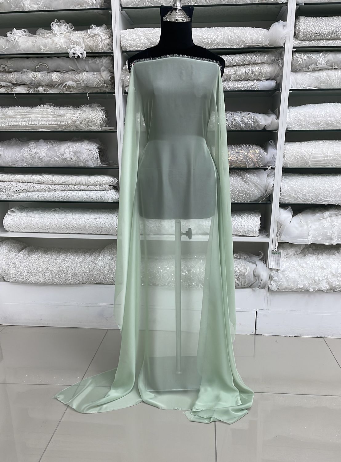 Chiffon [ 24196 ] Silky Chiffon 30D PlnDyed-14-150-14-Mint per Meter