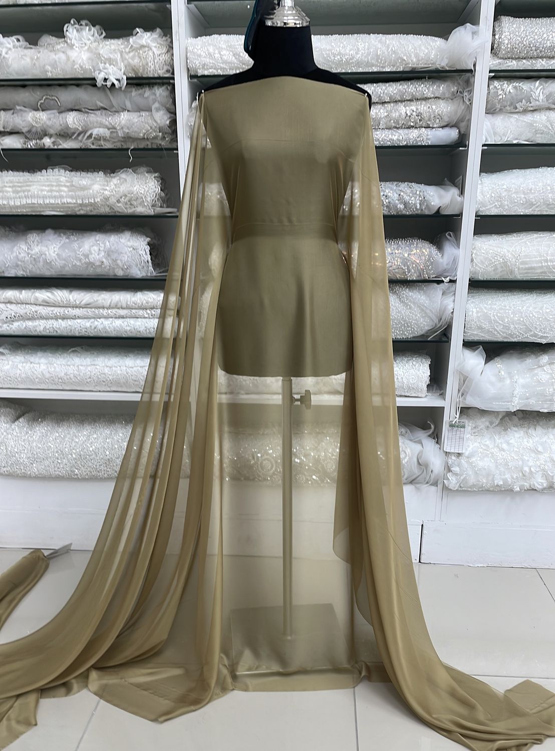 Chiffon [ 24201 ] Silky Chiffon 30D PlnDyed-27-150-98-Khaki per Meter