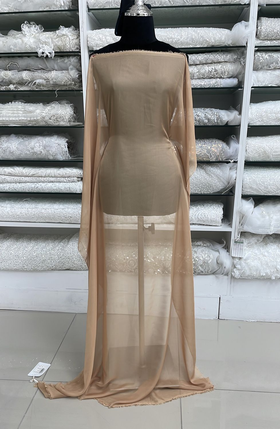 [ CHSD-MJ-11 ] CHIFFON SILKY DAMOR 150 BEIGE per Meter