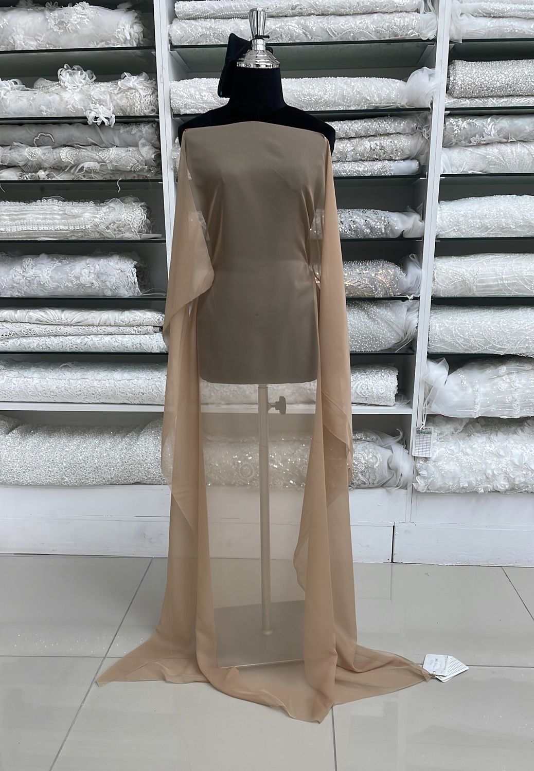 [ CHS-JNJ0814-2 ] Silky Chiffon 145 - Camel per Meter