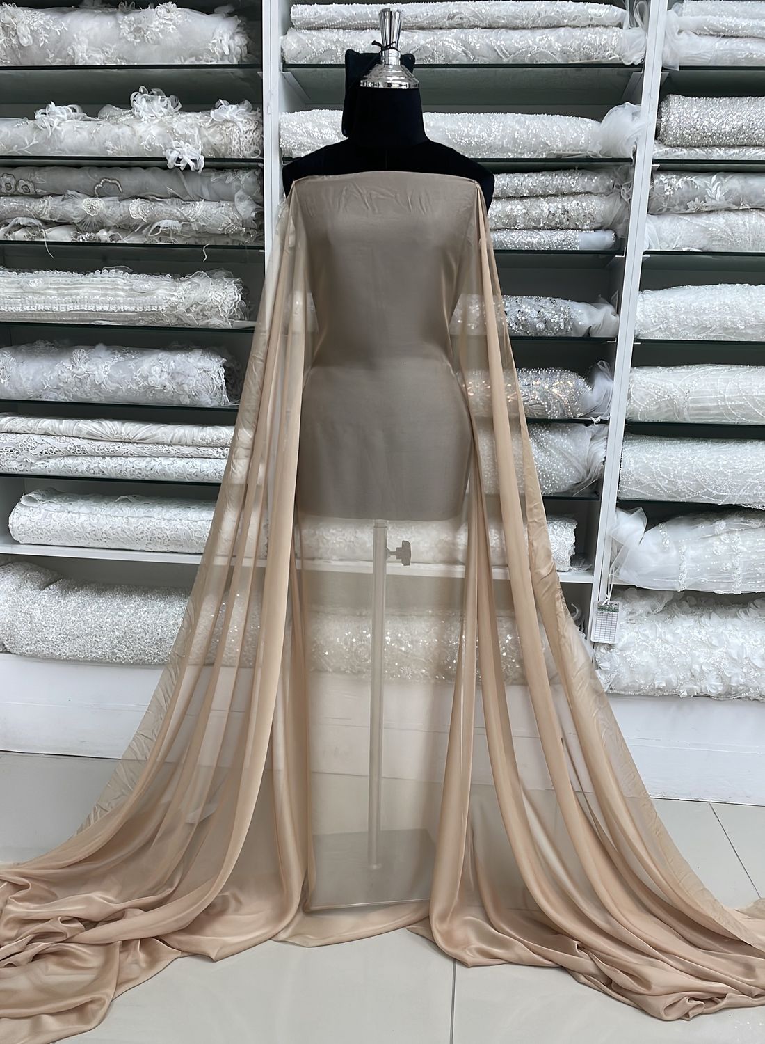 Chiffon 30D Silky Chiffon-per m-150-102-Biscuit