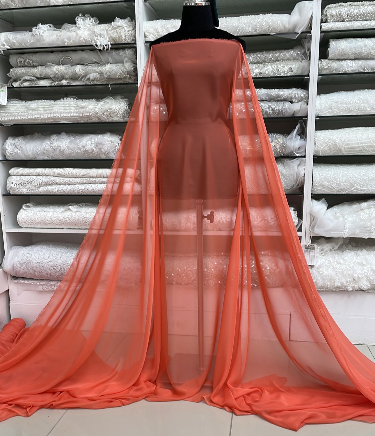 Chiffon [ CH30DMHJ4689-40 ] Chiffon 30D 150w Coral per Meter