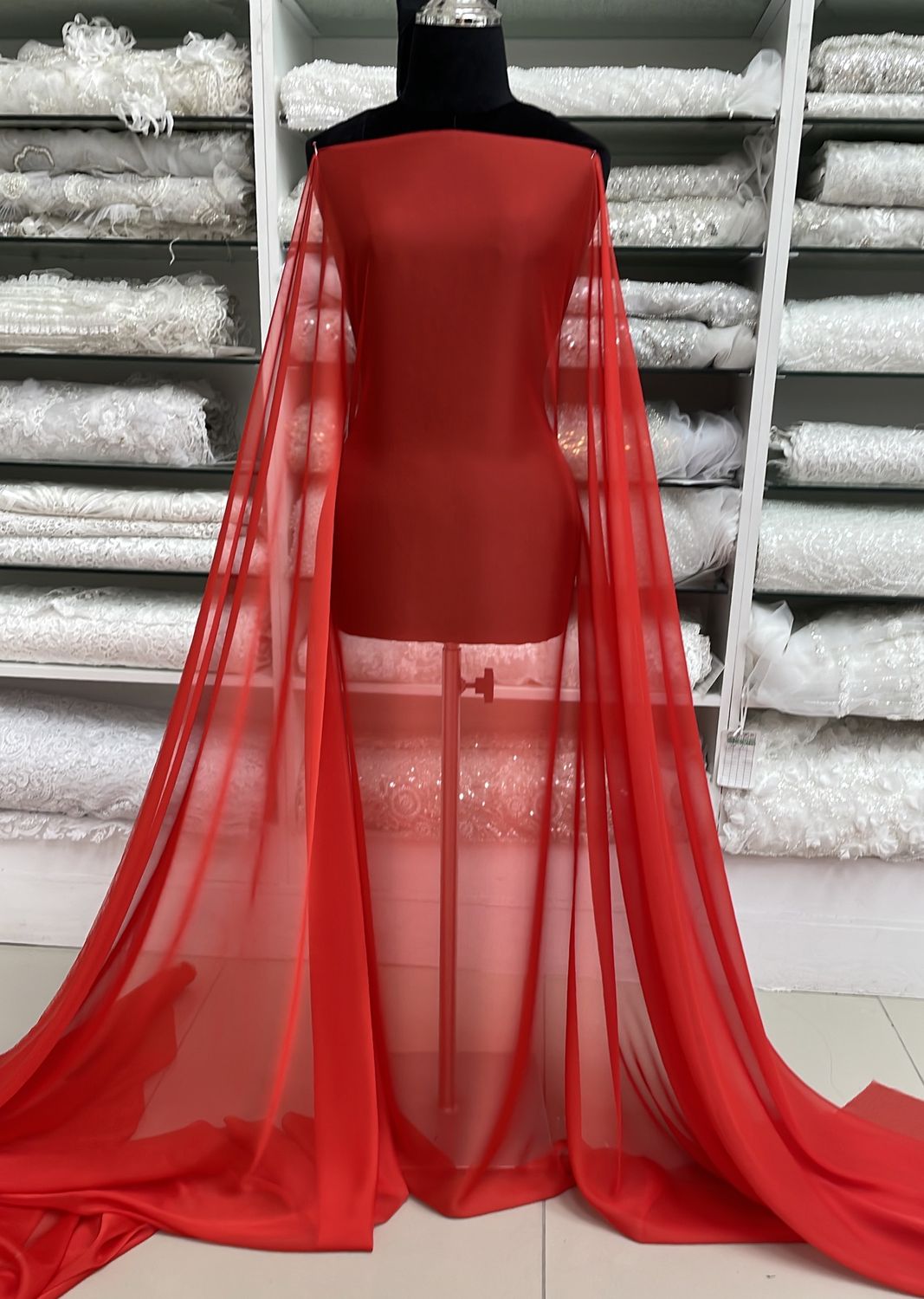 Chiffon [ 24214 ] Silky Chiffon 30D PlnDyed-70-150-70-Orange per Meter