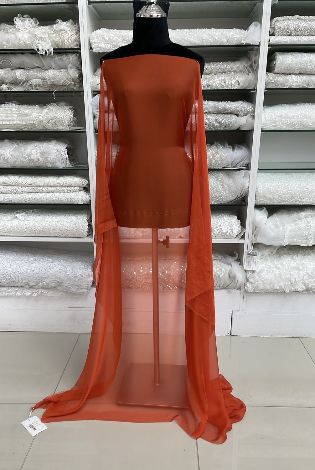 [ CHS-JNJ12A-56 ] Chiffon Silky - 150w - Rust per Meter