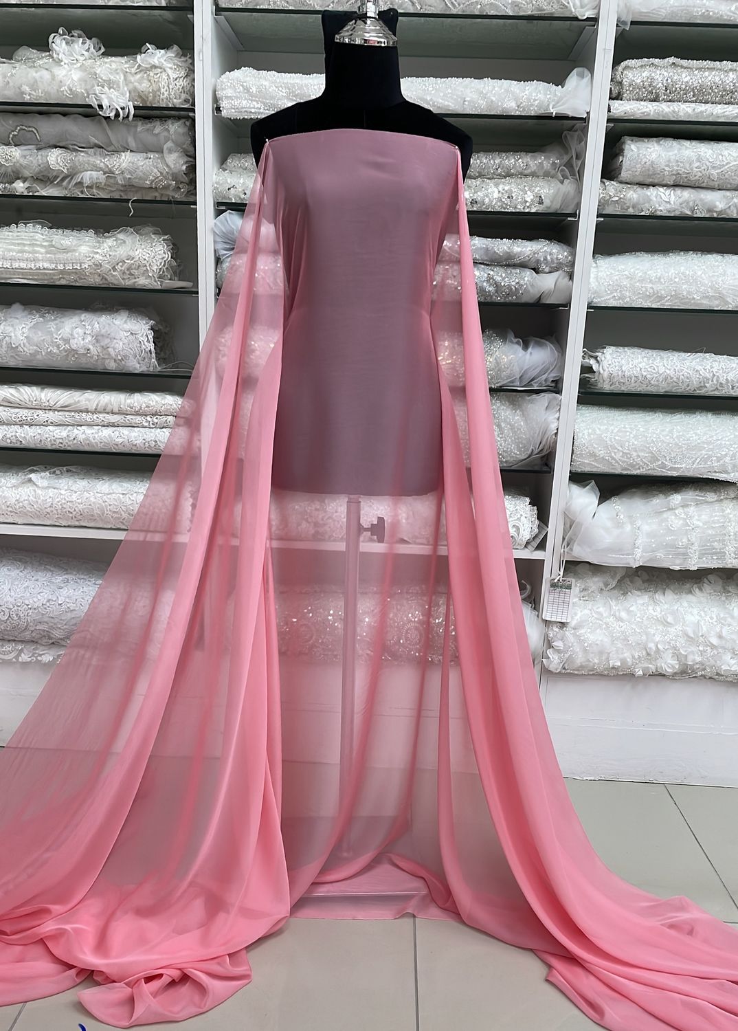 Chiffon 30D Silky Chiffon-per m-150-5-Coral