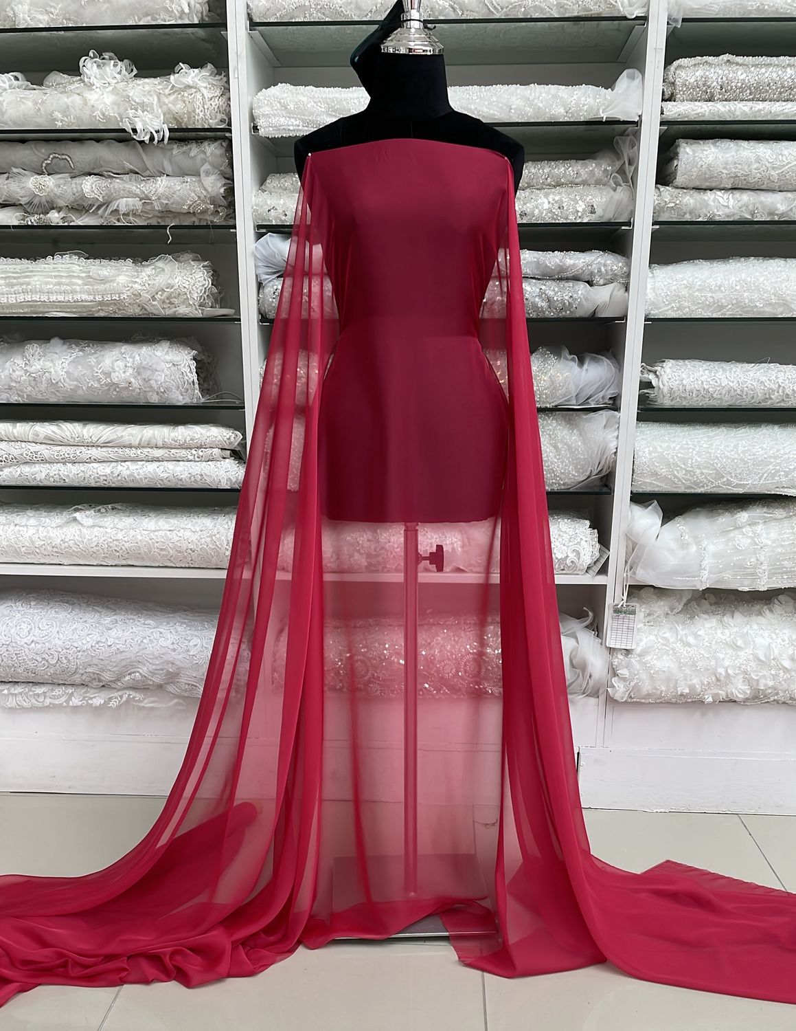Chiffon [ 24205 ] Silky Chiffon 30D PlnDyed-41-150-41-Cerise per Meter