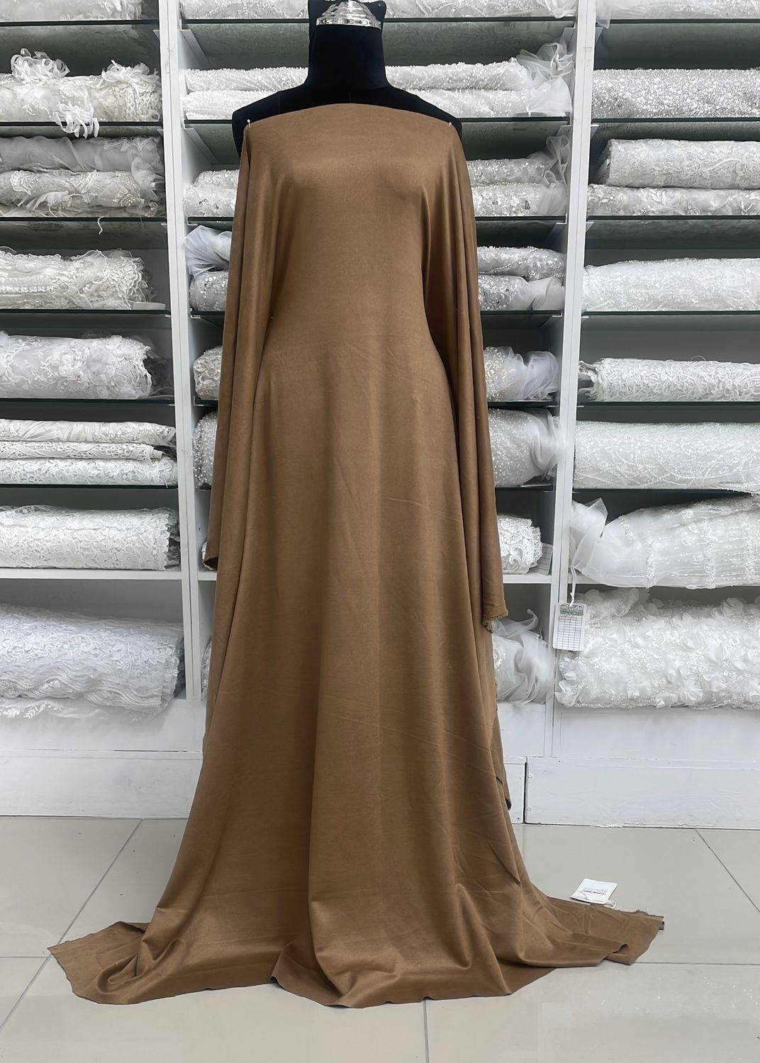 [ SE-KN-0403-98 ] Suede-92PO8EA380GR-150cm-TAN per Meter